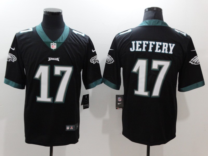 Men's Philadelphia Eagles Alshon Jeffery #17 Black Jersey